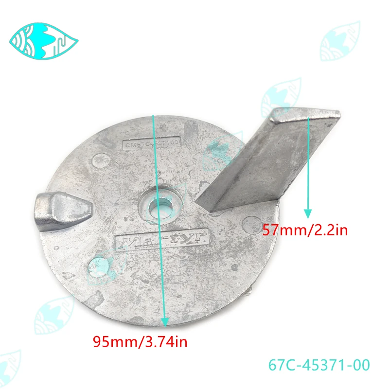 For Yamaha Outboard Motor 25HP 30HP 40HP 50HP Sierra 18-6096 67C-45371-00 Boat EngineTrim Tab Znic Anode