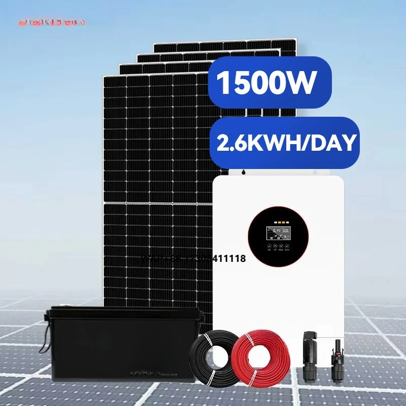 New Complete Set Solar Energy System Hybrid Solar System 1kw 2kw 3kw 5kw 8kw 10kw Off Grid Solar Power System for Home Use