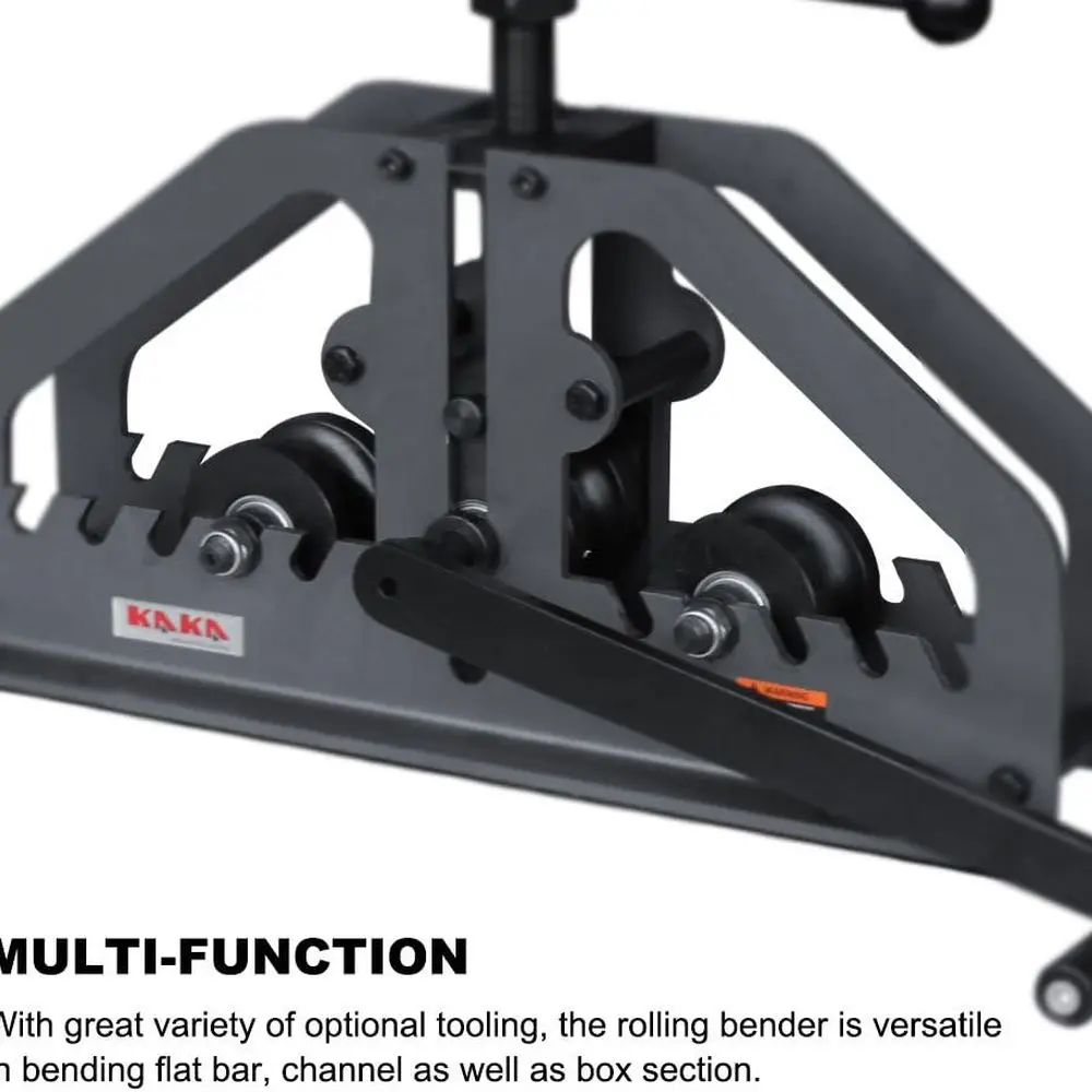 Máquina de Curvar Tubos KAKA INDUSTRIAL, Curvadora de Tubos de 3 Rolos, Máquina Manual de Curvar Tubos para Tubo de 1,5 polegadas (20 polegadas de raio) e Tubo de 2 polegadas (60 polegadas de raio)