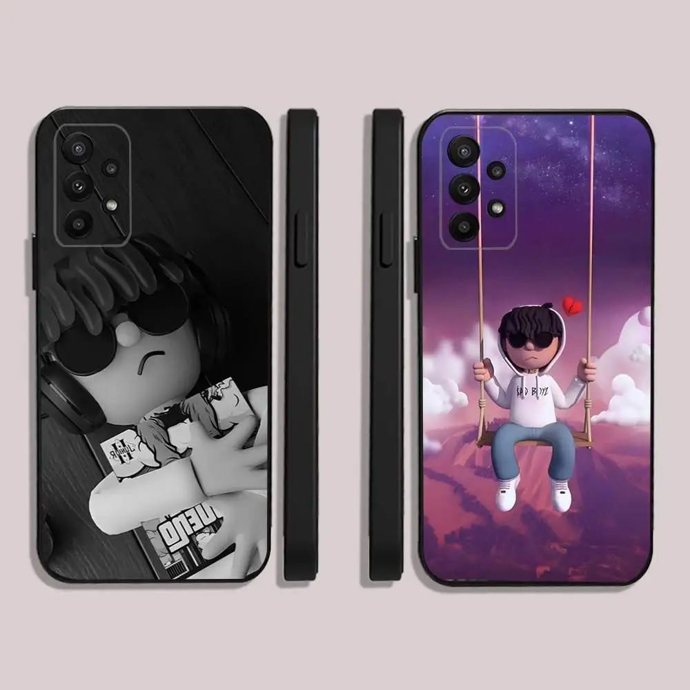 

Junior H Sadboyz 4 Life Phone Case For Samsung S25,23,22,30,24,10,9,Ultra,Plus,Lite,FE,5G Black Soft Case