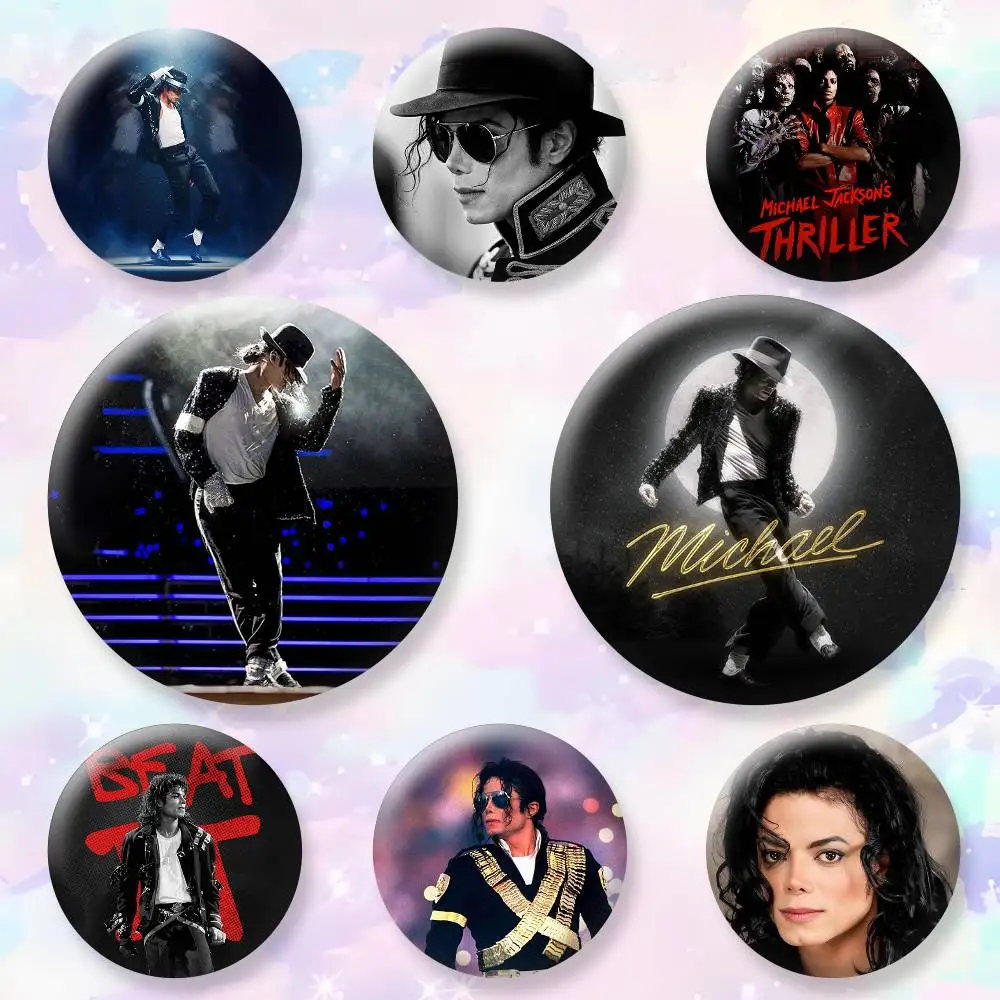 Singer m-Michael j-Jackson Brooches Cartoon Badge Pins Backpack Hat Accessories Friend Gift