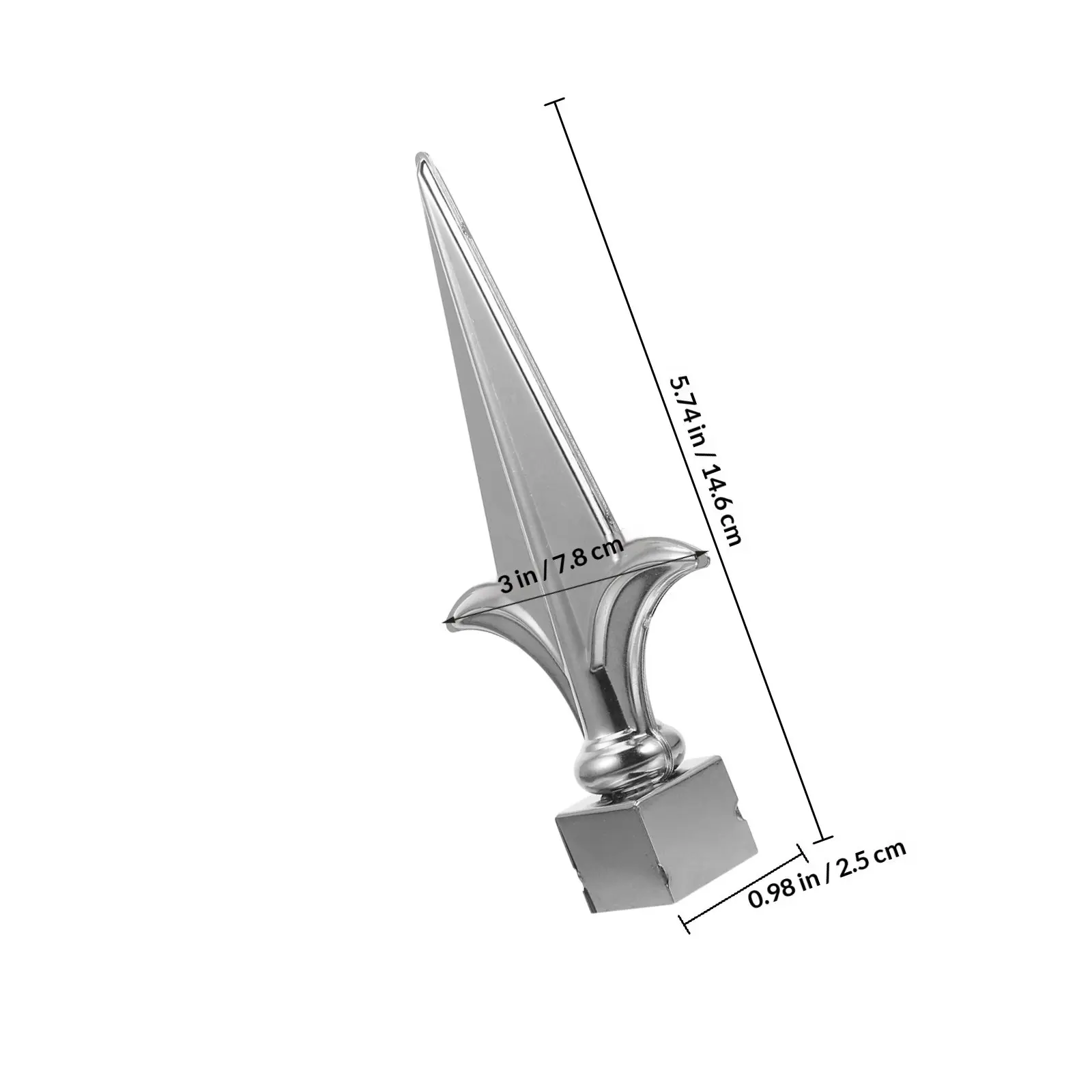 2Pcs Fence Finials Trident Decorative Metal Fence Toppers Outdoor Caps Flagpole Topper Finials Trident
