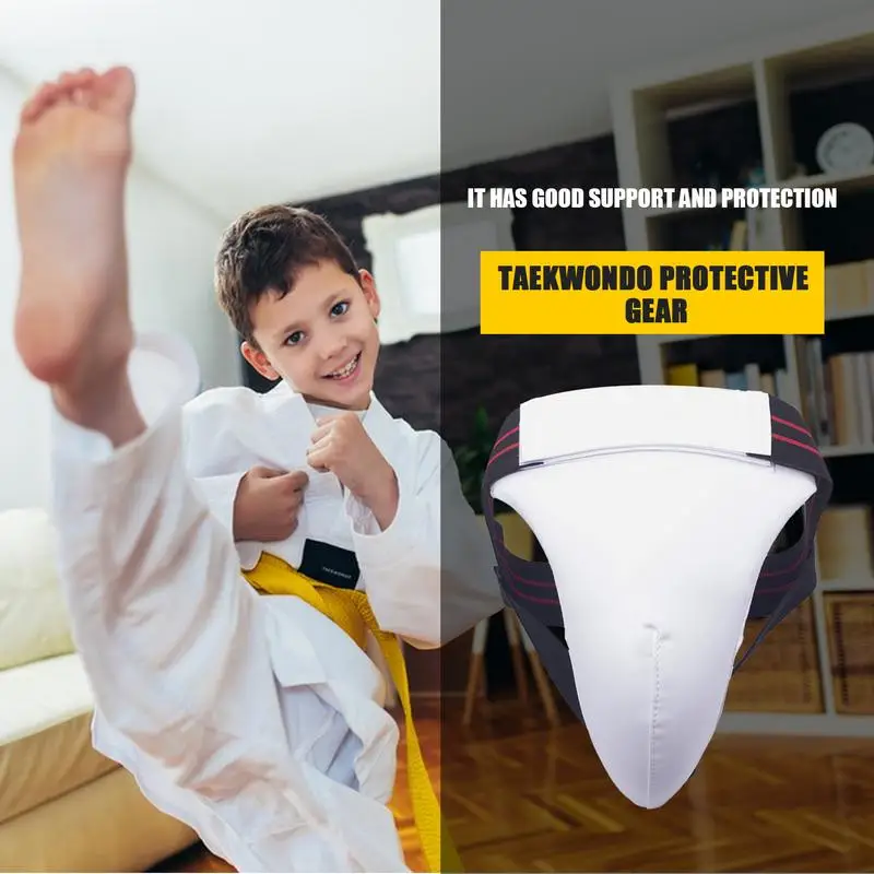 Niños hombres mujeres Protector de entrepierna boxeo Sanda Protector de ingle suspensorio Tanga Taekwondo Karate entrenamiento deportivo protección del pene