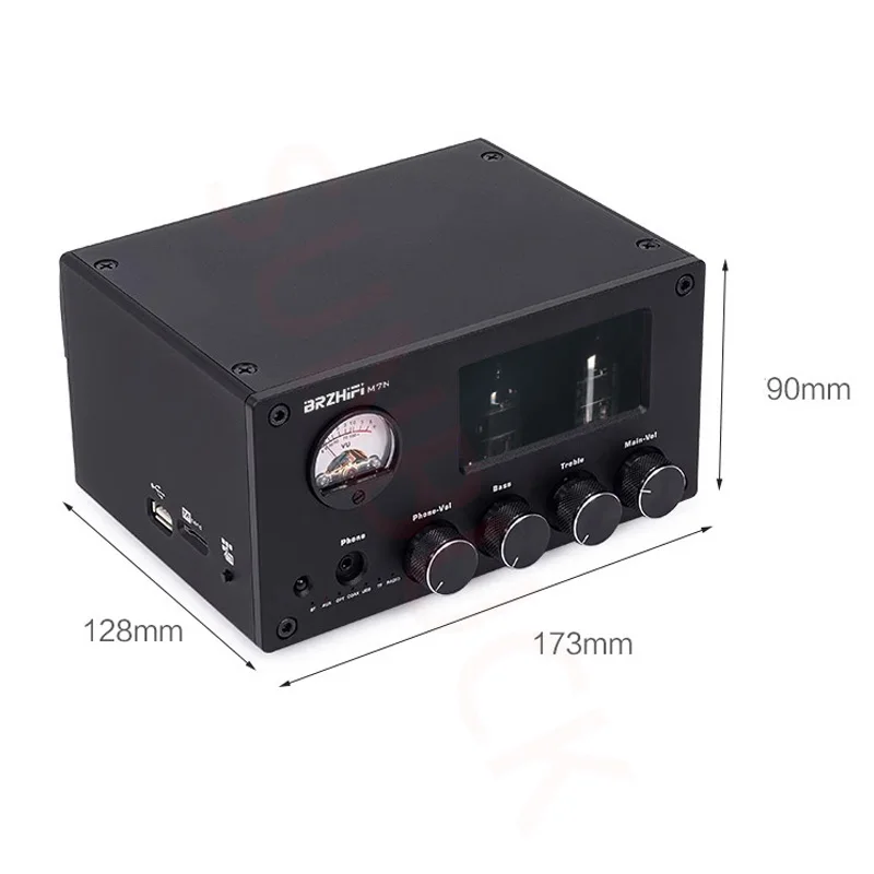 M7N Мини Стерео 100 Вт Мощность Двойной Желтый Канал Многофункциональный Bluetooth Ретро VU Разъем Домашняя Мощность Усилитель Желлового Пузыря Аудио