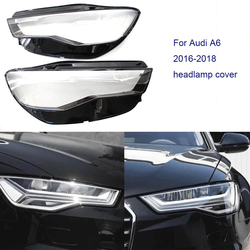 

Transparent Lampshade Headlamp Cover Lens Headlight Lamp Shell Plexiglass For Audi A6 A6L C7 2016 2017 2018