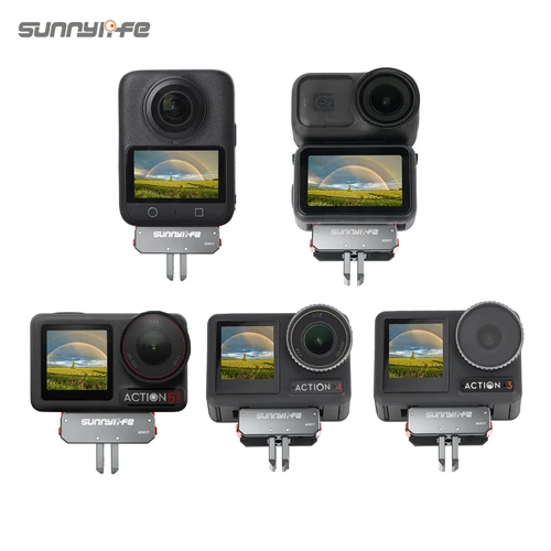 Imagen 2 del producto Adaptador magnético para DJI Osmo Action 5 Pro OSMO 360/NANO placa de liberación rápida para DJI Action 3 4 accesorios de expansión de cámara