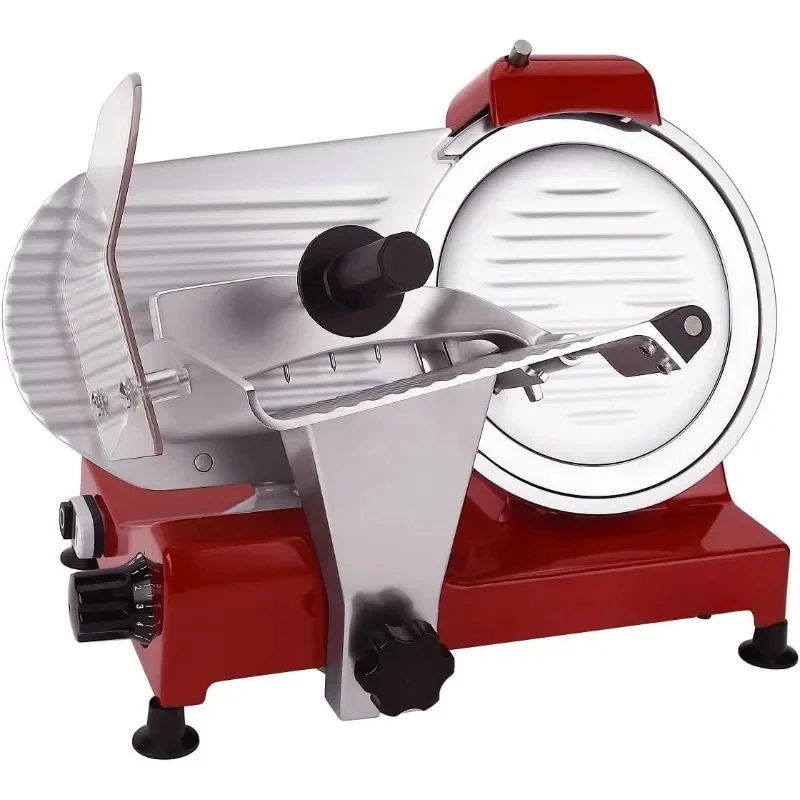 

Электрическая нарезка для мяса и сыра премиум-класса с хромированным стальным лезвием Deli с сервировочной тарелкой, коммерческая и для дома