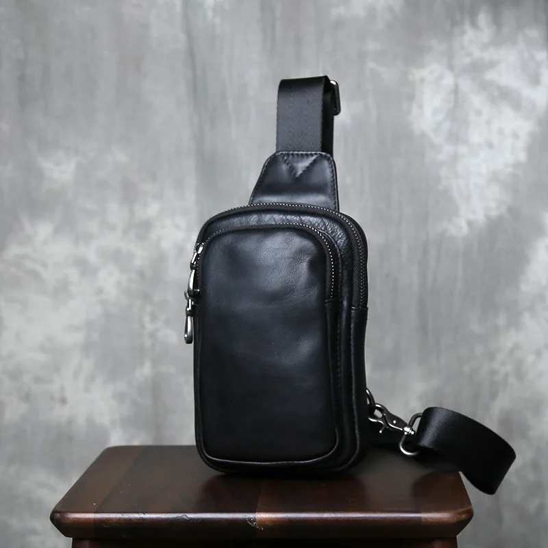 retro-minimalist-top-layer-cowhide-leather-chest-bag-men's-single-shoulder-casual-mobile-phone-bag-genuine-leather-cross