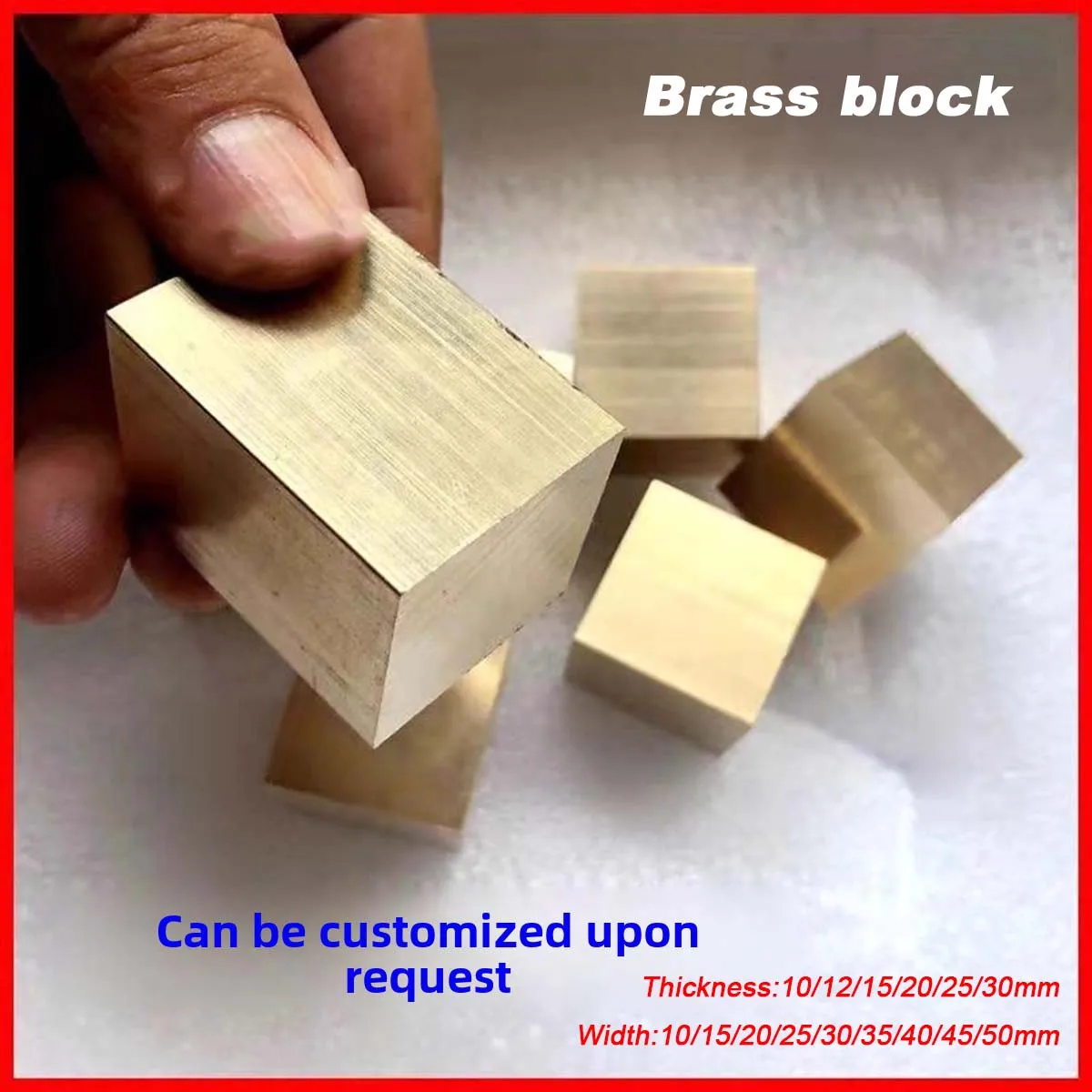 Brass Block  Rectangular Material Customized Zero Cut Custom Processing Based On Provided Images