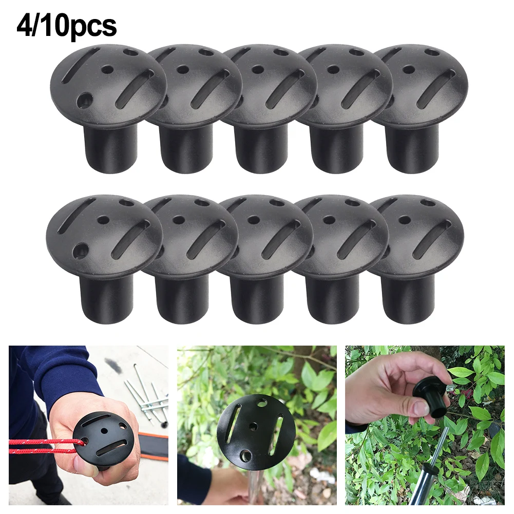 4/10pcs Puncture Tent Pole Cap Canopy Pole Boat Cover Support Pole Cap Tent Support Rod Hiking Stick Tip Cap Cover