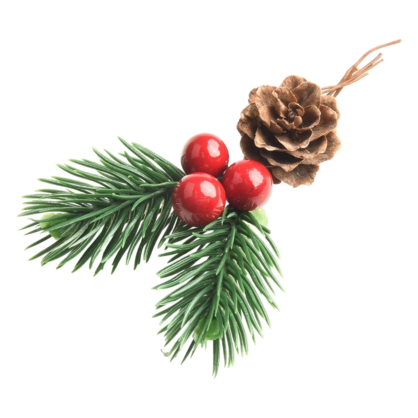 Holiday Gatherings Approximately 9-10 Cm Artificial Pine Picks Holiday Decor PVC Material Party Decor Realistic Appearance