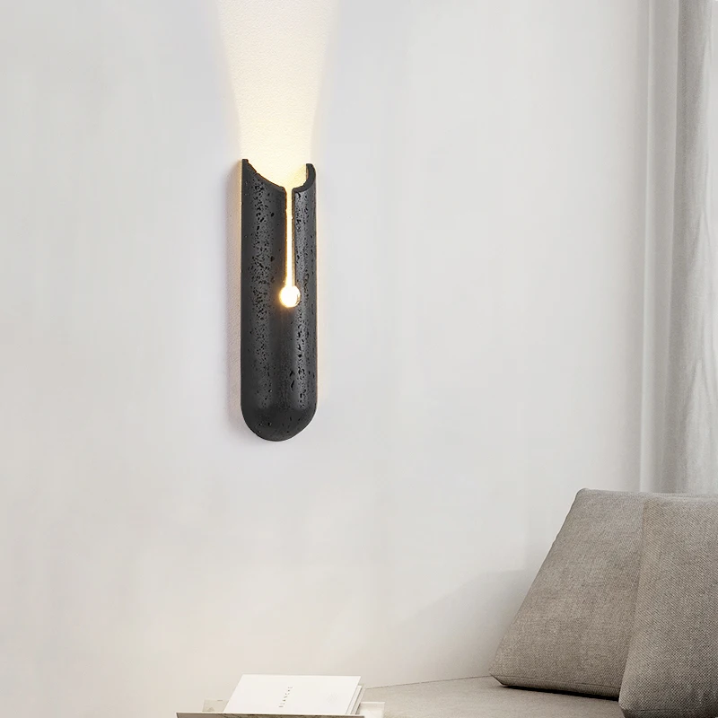 Iwhd criativo vintage led luzes de parede decoração sala estar banheiro espelho escada preto travertino lâmpadas cabeceira lampara pared