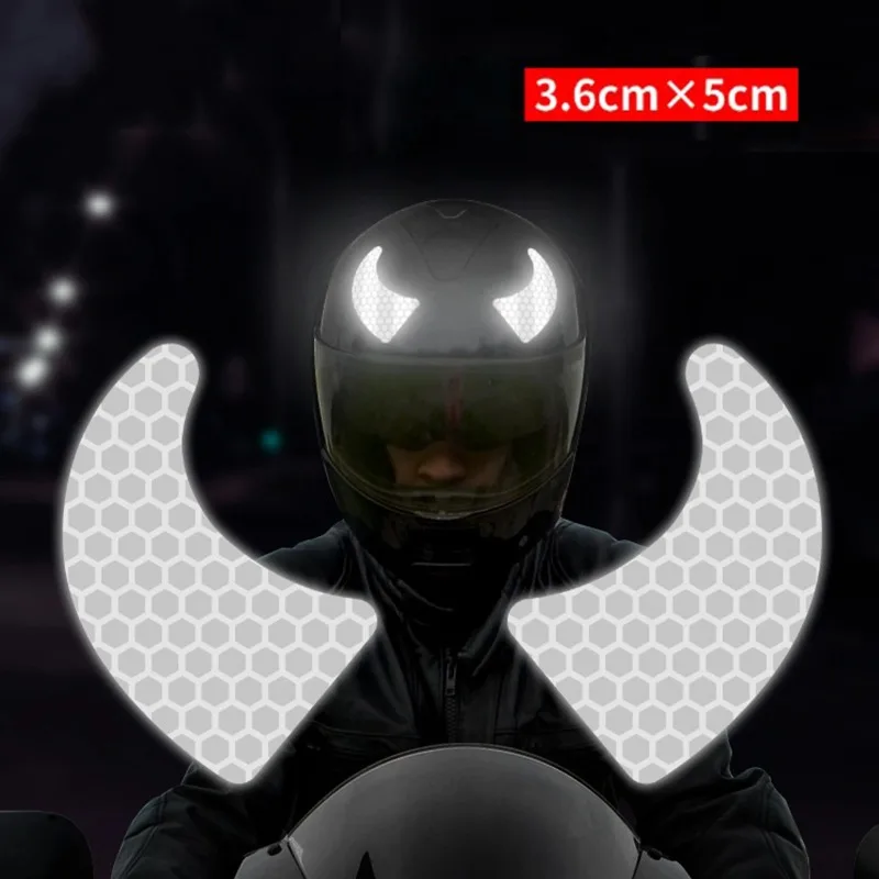 Odblaskowa naklejka samochód motocykl pojazd elektryczny ostrzeżenie nadwozie zadrapania dekoracja kask naklejka rowerowa świecąca — zdjęcie 4