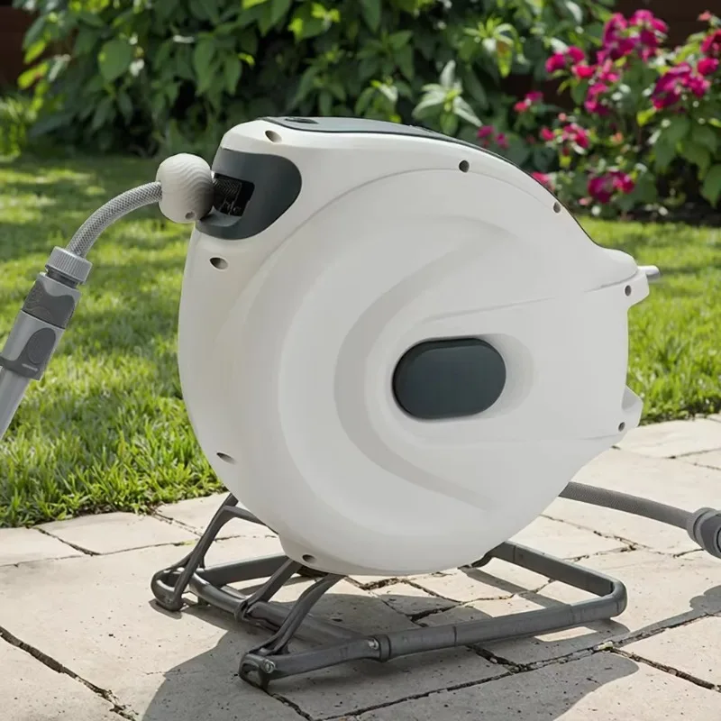 20M Automatic Retractable Anti-UV Flexible Wall-Mountable Garden Hose Reel with 3/4
