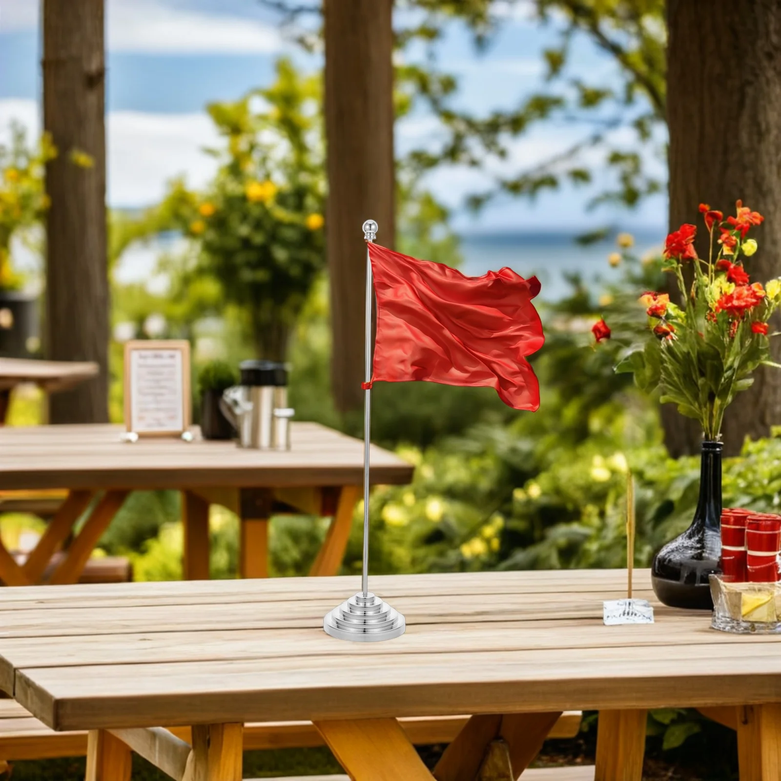 

Desktop Flag Holder Mini Size Portable Design Ideal for Business Meetings Events Office Decor Flag Stand for Small Flags