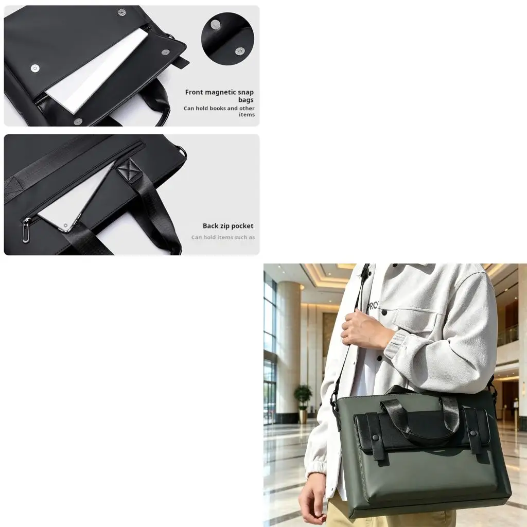  Large Capacity Laptop Bag For 14Inch Notebook With Multiple Compartments And Comfortable Shoulder Strap