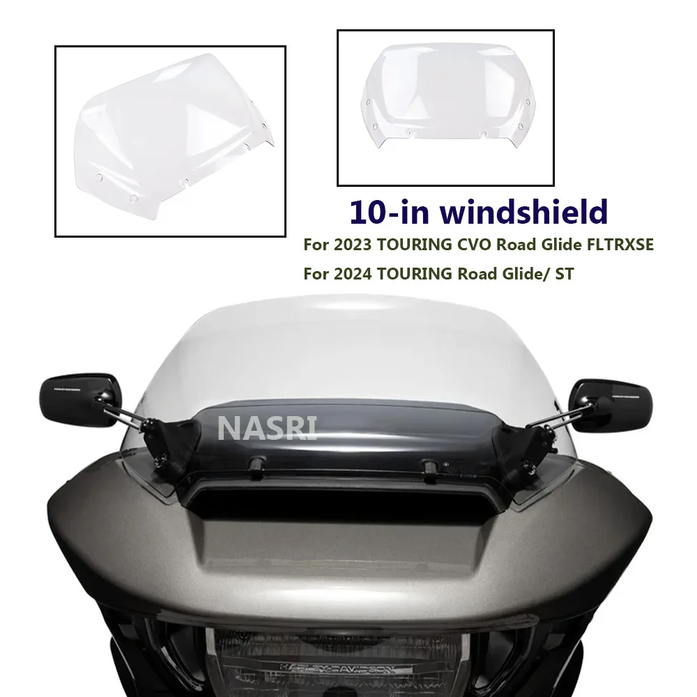 

New 10-inch motorcycle Accessories windshield Wind Deflector 2023 For Harley TOURING CVO 121 117 Road Glide STFLTRXSE 2023 2024