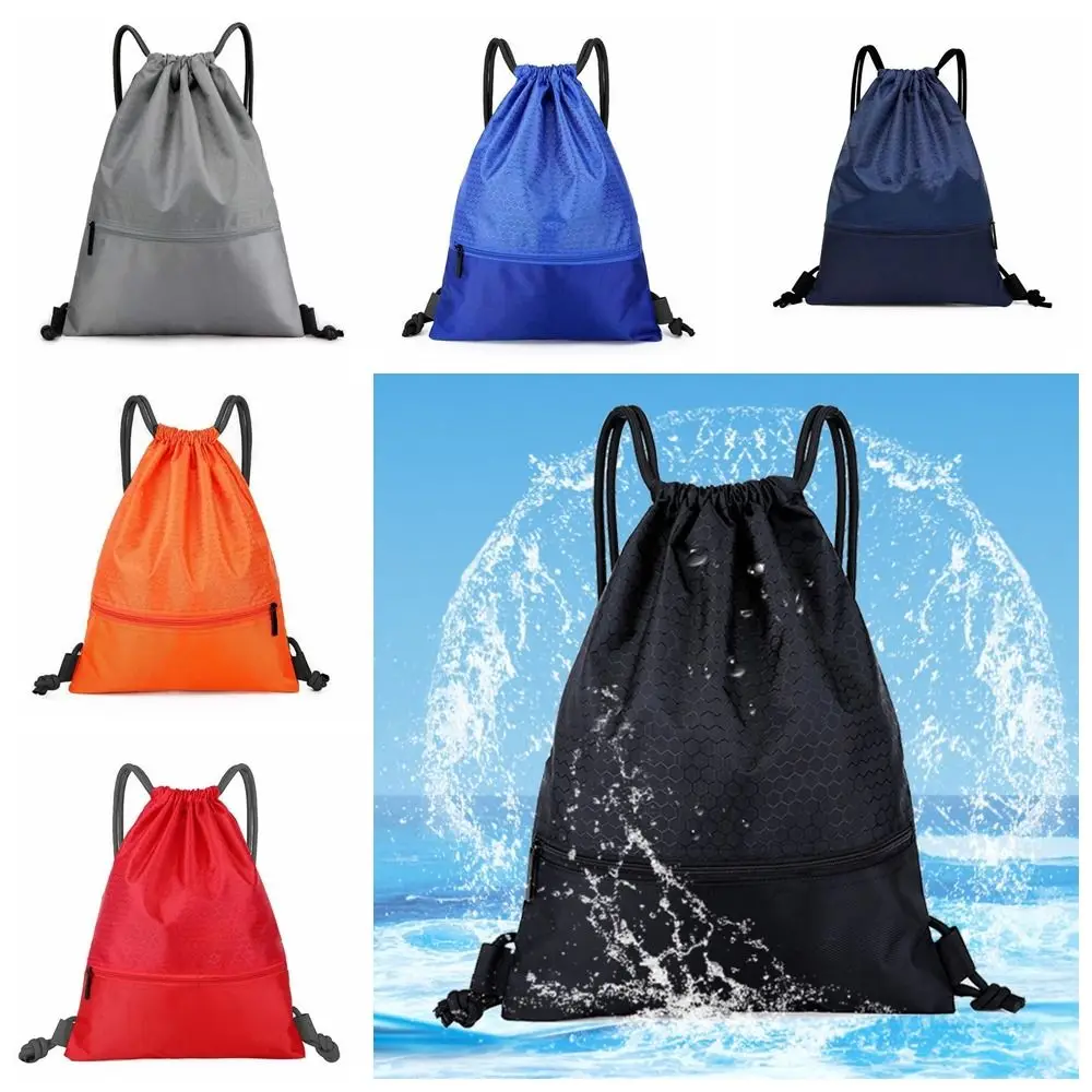 

Waterproof Fitness Drawstring Bag Solid Color Lightweight Drawstring Backpack Commuting Large Capacity Drawstring Pocket Travel