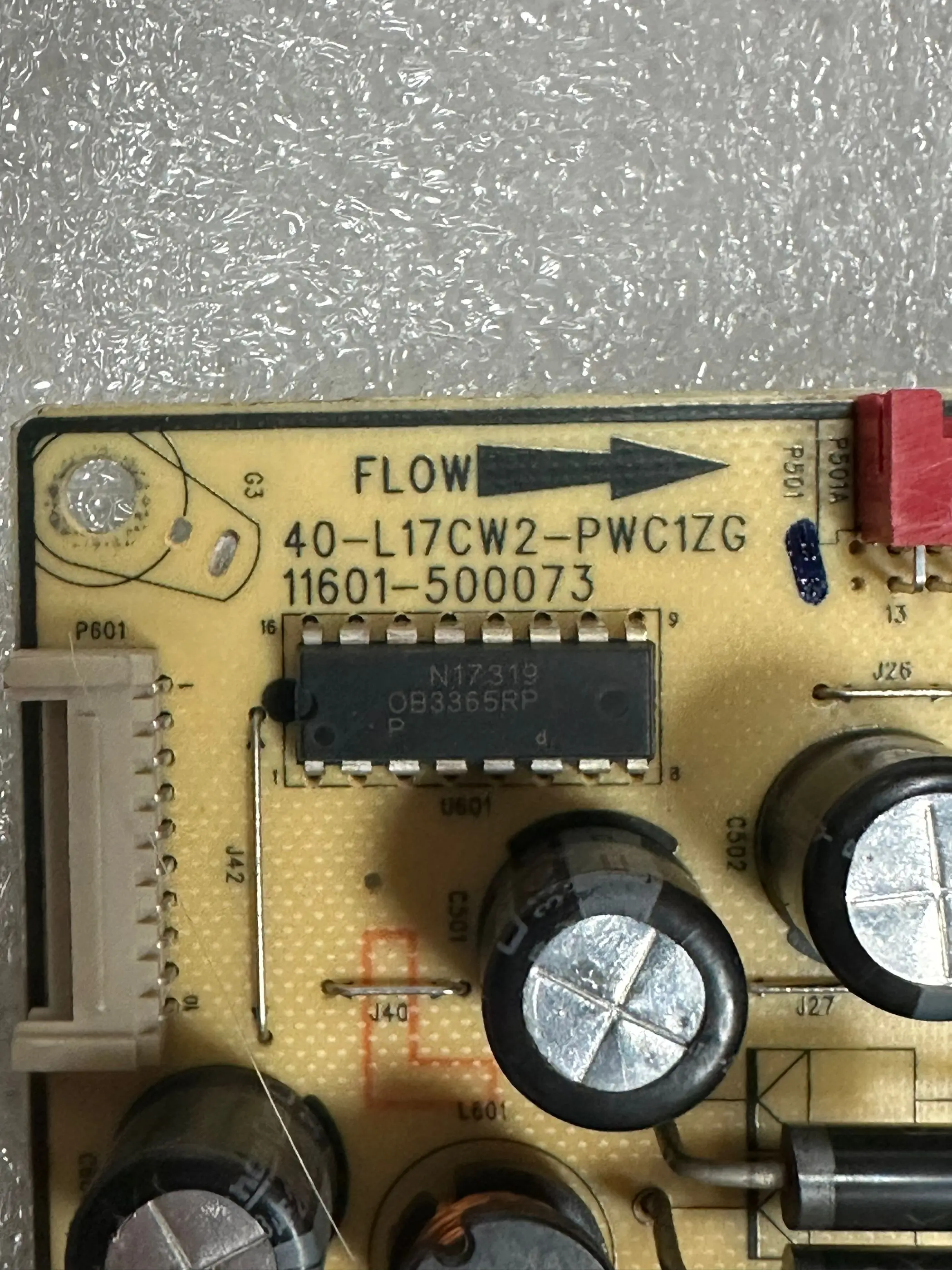 40-L17CW2-PWC1ZG = 40-L17CW2-PWB1ZG 11601- 500073 30805- 000190 แผงอาหารสําหรับโทรทัศน์ 65S455 65S41 65S450G6