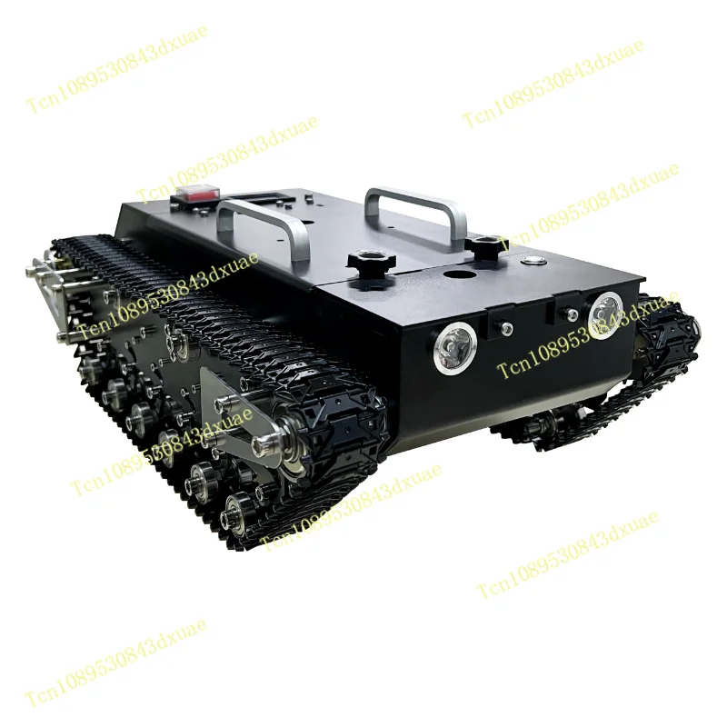 All-Metal Tracked Off-Road Chassis, Remote-Controlled Independent Suspension Shock Absorption Open-Source Development Platform