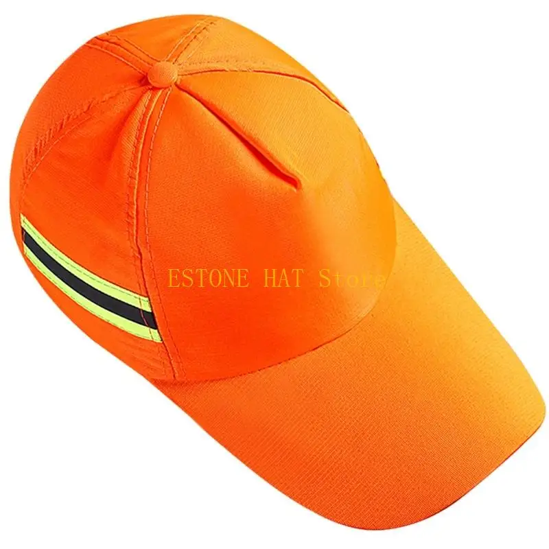 49MF Baseball Cap with Reflective Trim and Bright Polyester Design for Cycling Walking Running and Daily Travel
