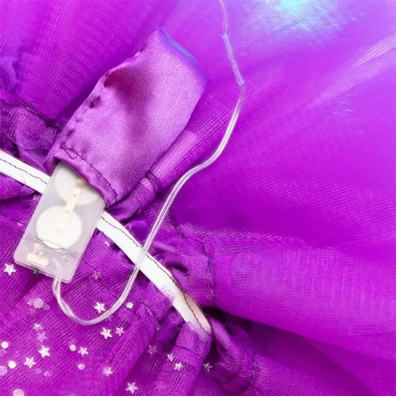 1 Pza falda tutú neón LED para mujeres y niñas, Ropa baile para fiesta, Vestido corto plisado en capas tul iluminado