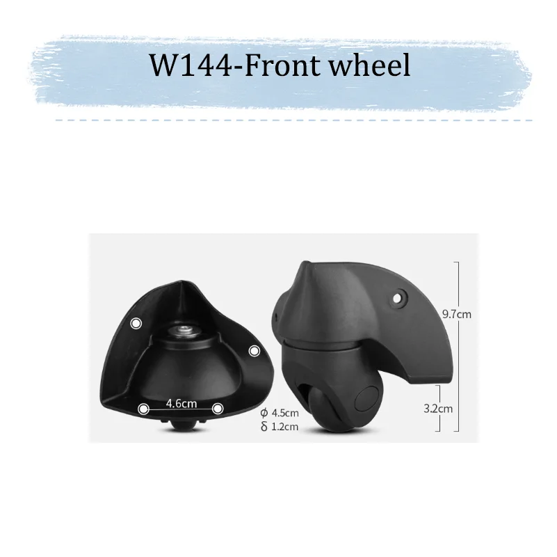 For W-144 Anti-Shock Luggage Replacement Wheels Smooth Rolling Swivel Casters Universal Fit Suitcase Repair Kit