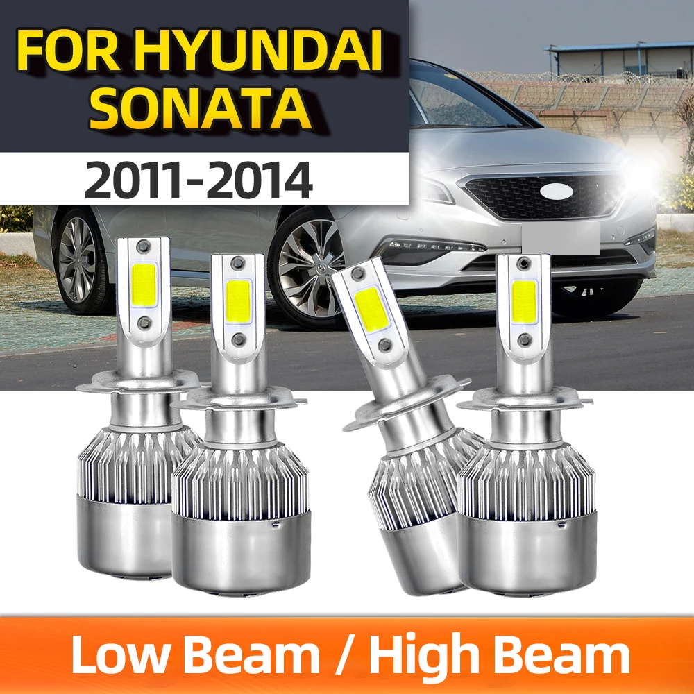 

TEENRAM LED Car Headlights H7 High Beam H7 Low Beam 110W High Power 6000K White light For Hyundai SONATA 2011 2012 2013 2014