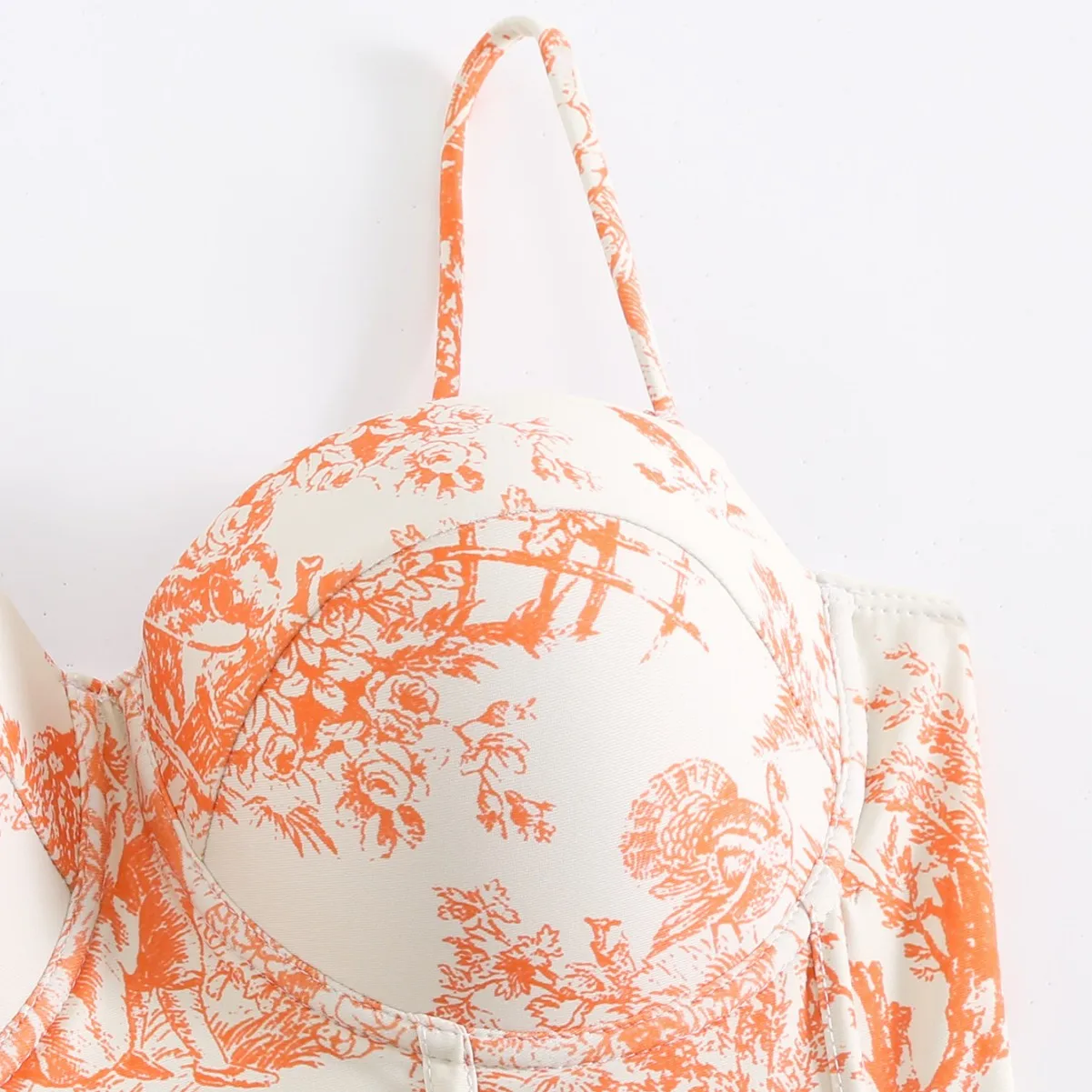 

Sexy One-Piece Swimsuit Women's Beach Set High-End Sensation Cross-Border Swimming Costume Qui-Dry Fixed Chest Pad Surf Suit