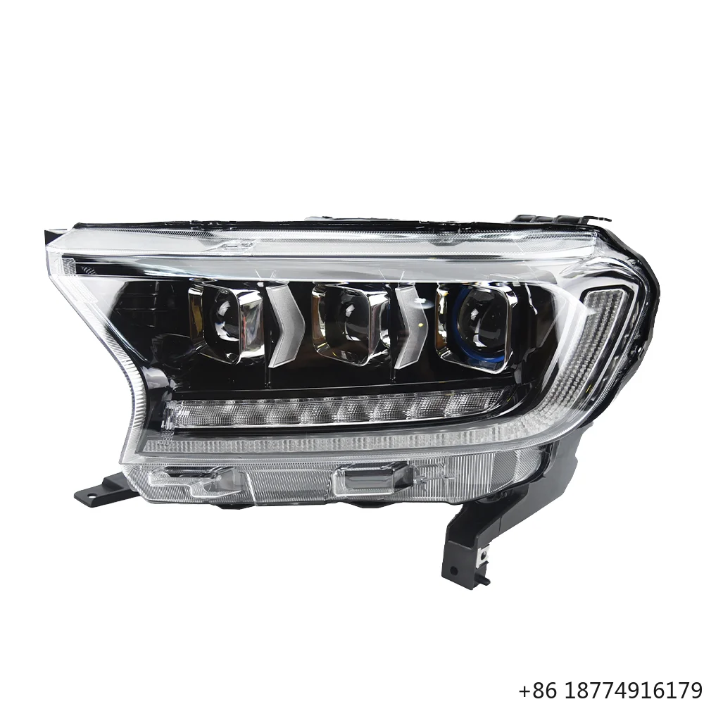 

For Ranger 2016-2020 100W LED Auto Headlights Assembly Dynamic 3 Projector Lens Tool 12V 6500K KB3Z-13008-F
