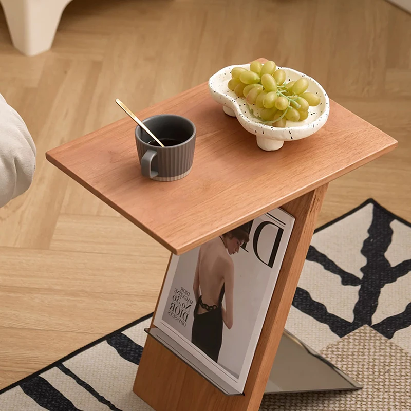 k*-Luxury Solid Wood Tea Table,Living Room Sofa Side Table,Creative Magazine Rack,Home Storage Desk,Art Nightstand
