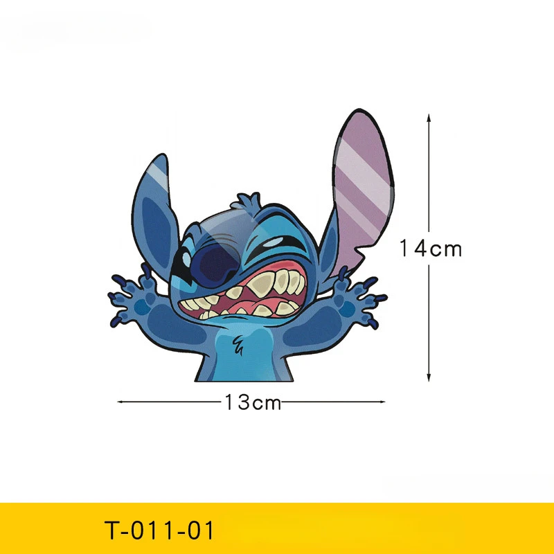 Disney-pegatina de Lilo & stitch para coche, calcomanías de dibujos animados para espejo de conducción de ventana automática, parabrisas trasero, figura de Anime, decoración de coche, regalos, novedad