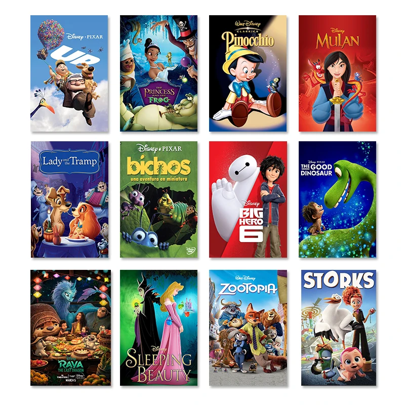 Disney Film Poster Prinzessin Up Zootopia Finding Nemo Drucke Leinwand Malerei Hause Zimmer Wand Bilder Dekor Rahmenlose Cuadros