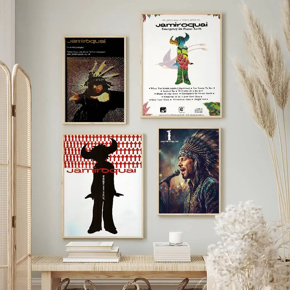 Trending Band Jamiroquai Premium Self-Adhesive No Residue Wall Sticker for Home Office Bar Decor
