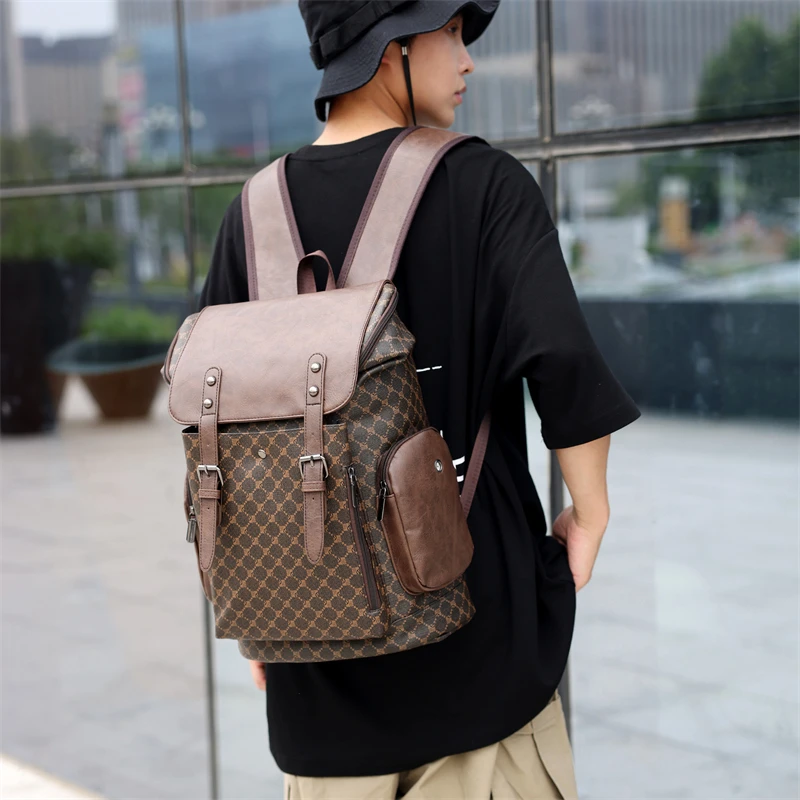 Vintage large capacity men's travel backpack school bag backpack men mochilas de hombre mochila masculina sac a dos coach bags