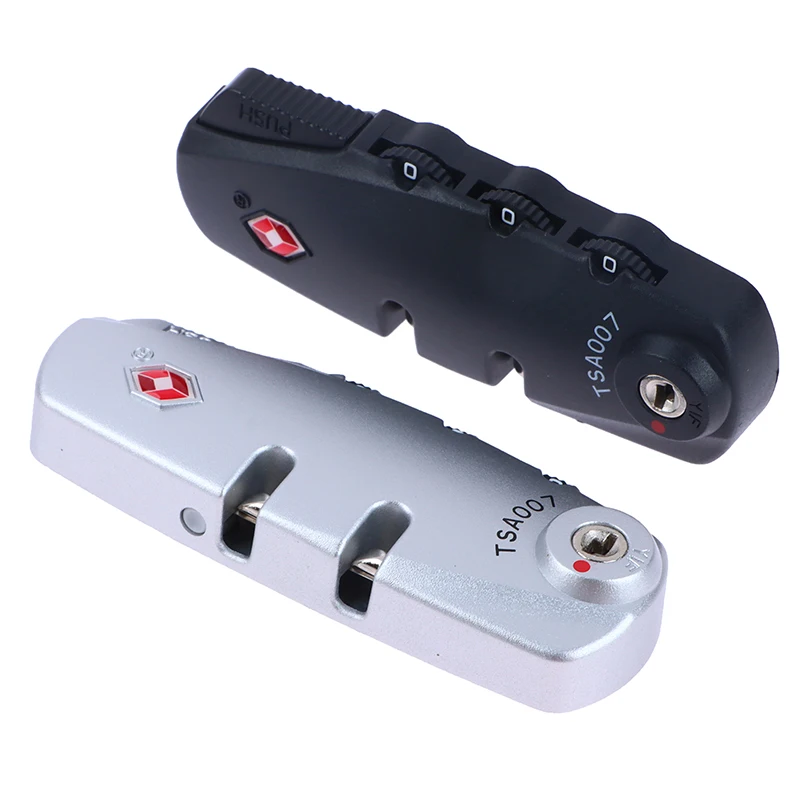 Innovative Security Tool For Travel Suitcase Luggage Portable Black TSA Padlock 3 Digit Customs Password Combination Lock