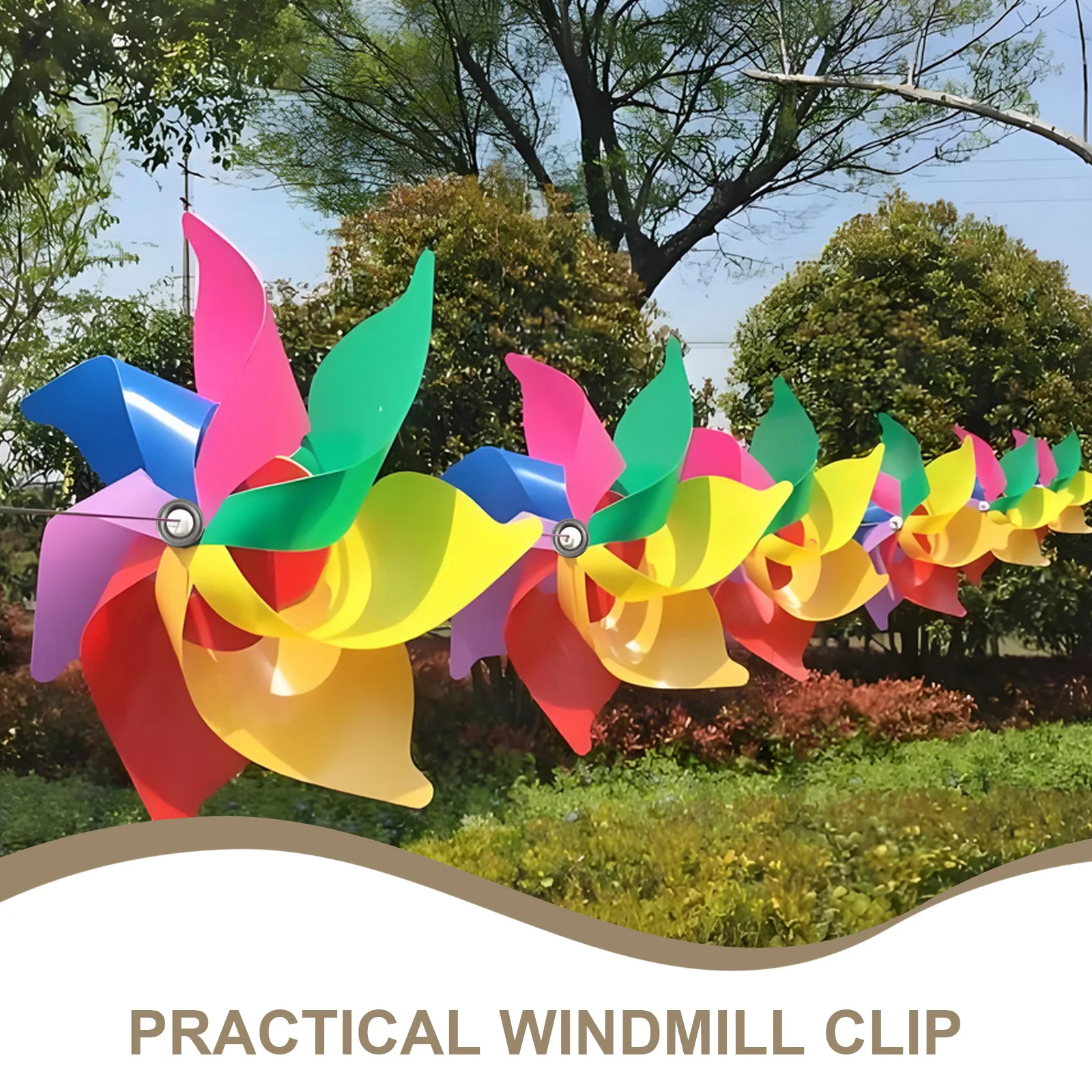 

50 Pcs Outdoor Accessory Windmill String Small Iron Buckle Accessories Decoration Garden