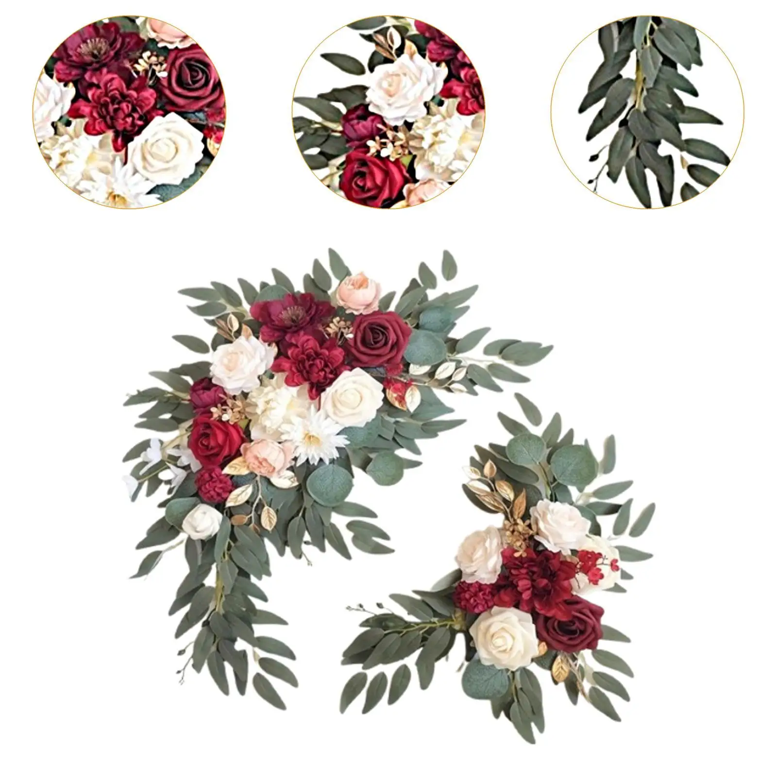 Silk Flower Decorative Arch Flowers Multicolor Arrangement Garland for Wedding Backdrop Table Runner Events