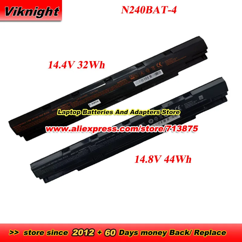 

N240BAT-4 Battery 6-87-N24JS-4UF3 32Wh 44Wh for Sager N240BU N240JU N250LU NP3240 NP3245 N240WU N240PU N751BU S406 S506 LEMUR5