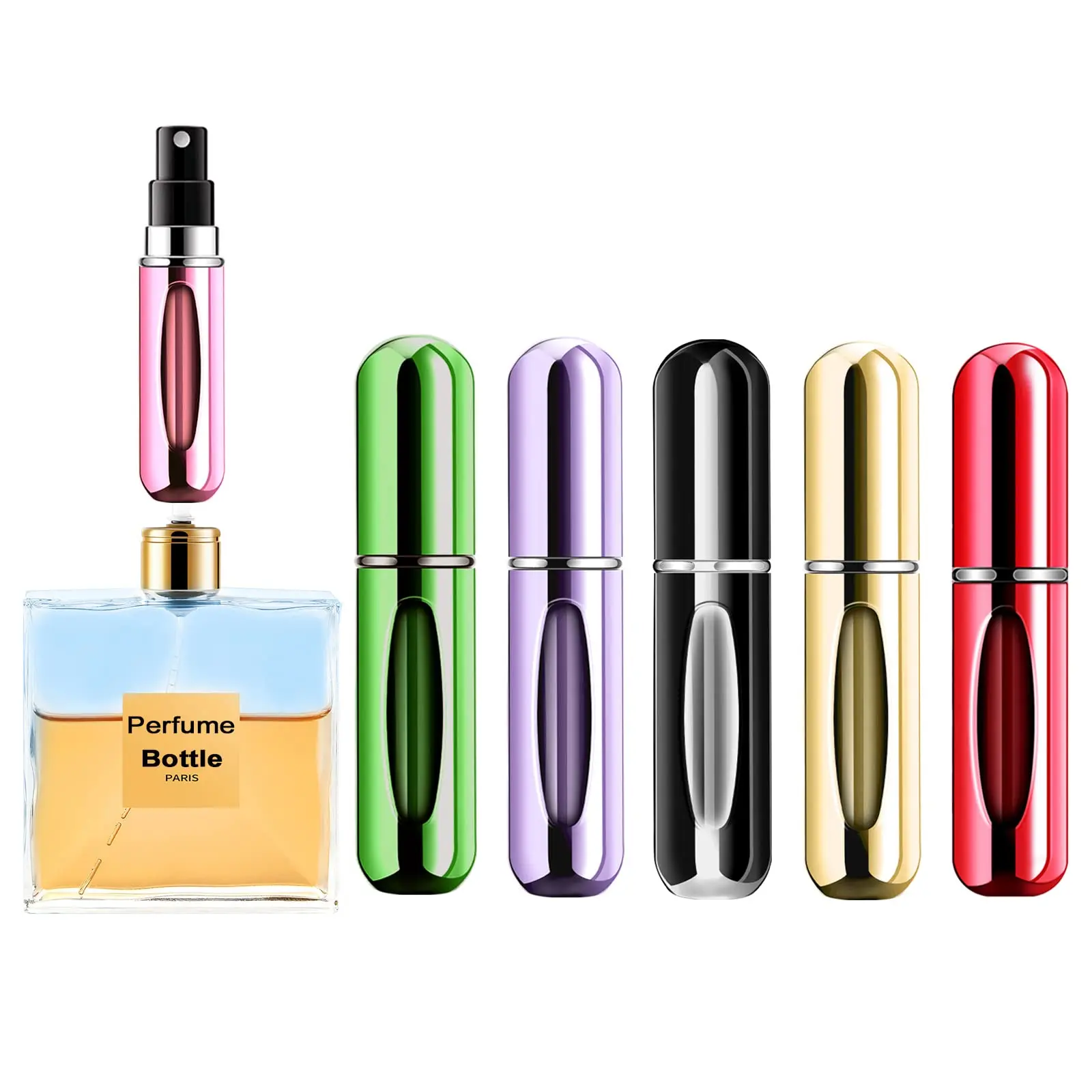 Refillable Mini Perfume Bottle Portable Cosmetic Bottle Spray Bottle Atomizer Spray Container Travel Refillable Bottles 5ml