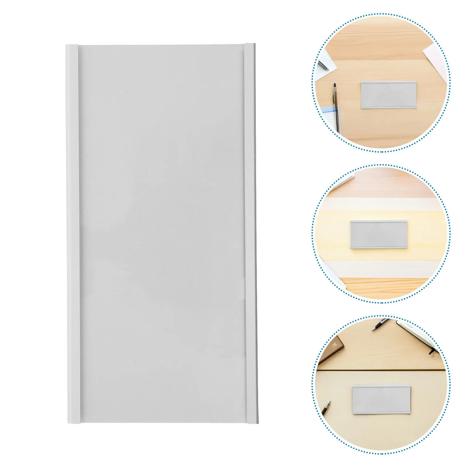 

2Pcs Aluminum Alloy Nameplate Holder Sandblasted Finish Adhesive Hanging Office Desk Name Tag Holder Workstation Plaque Wall