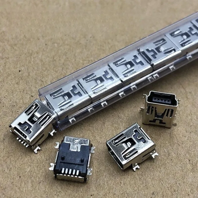 Commonly used charging interface plug, elderly machine, play singing machine, tail plug T port slot 5PIN power interface
