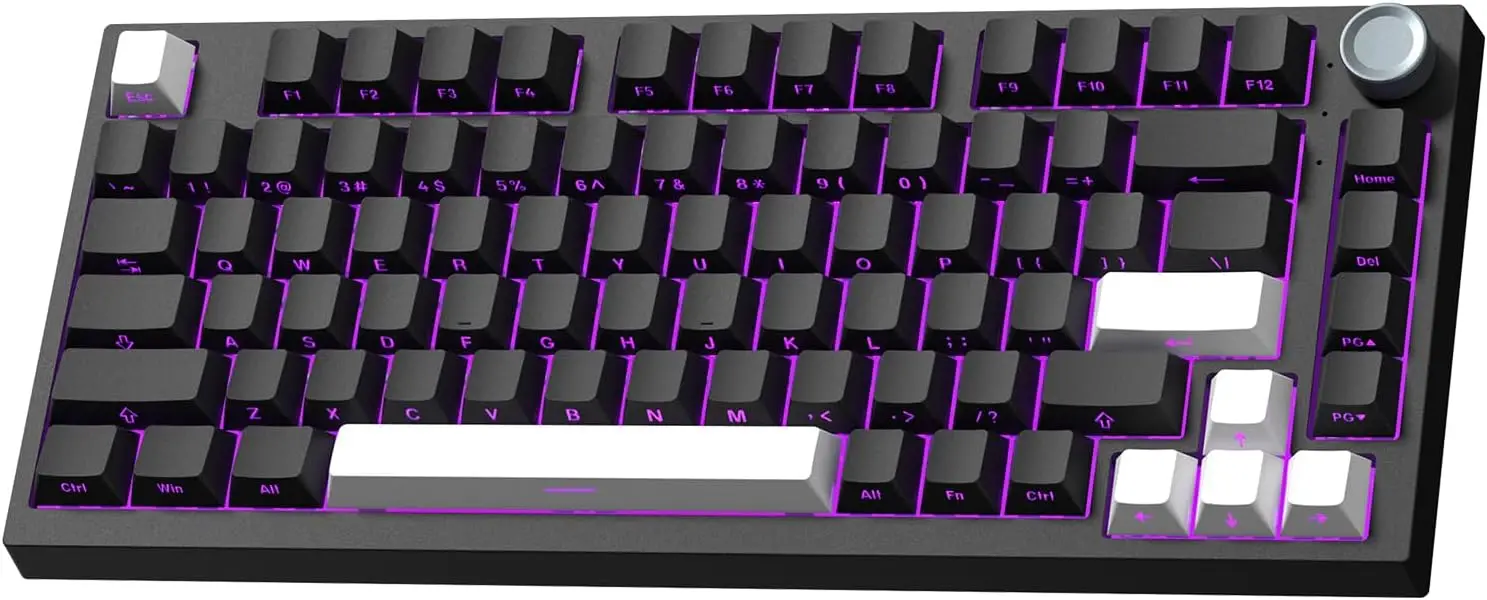 

Беспроводная механическая клавиатура 75% с возможностью горячей замены RGB-подсветки и ручкой USB-C BT5.0 Gaming
