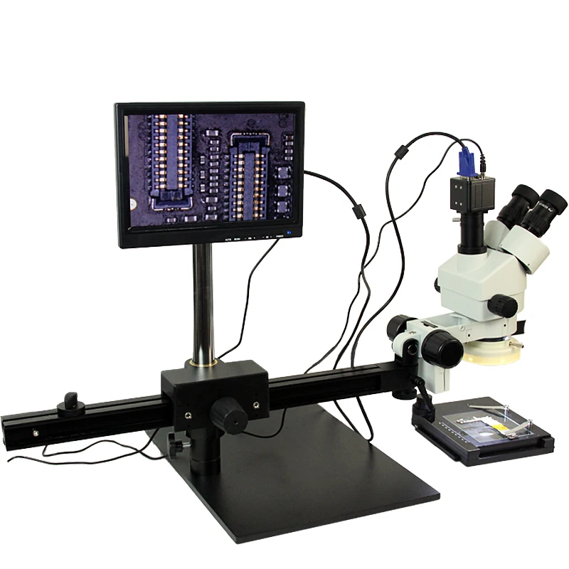 

BGA Microscope Best Multi-function Long Arm Move Electronic Digital Display TBK-45L 7-45x Zoom Operating CPU Maintenance Tools