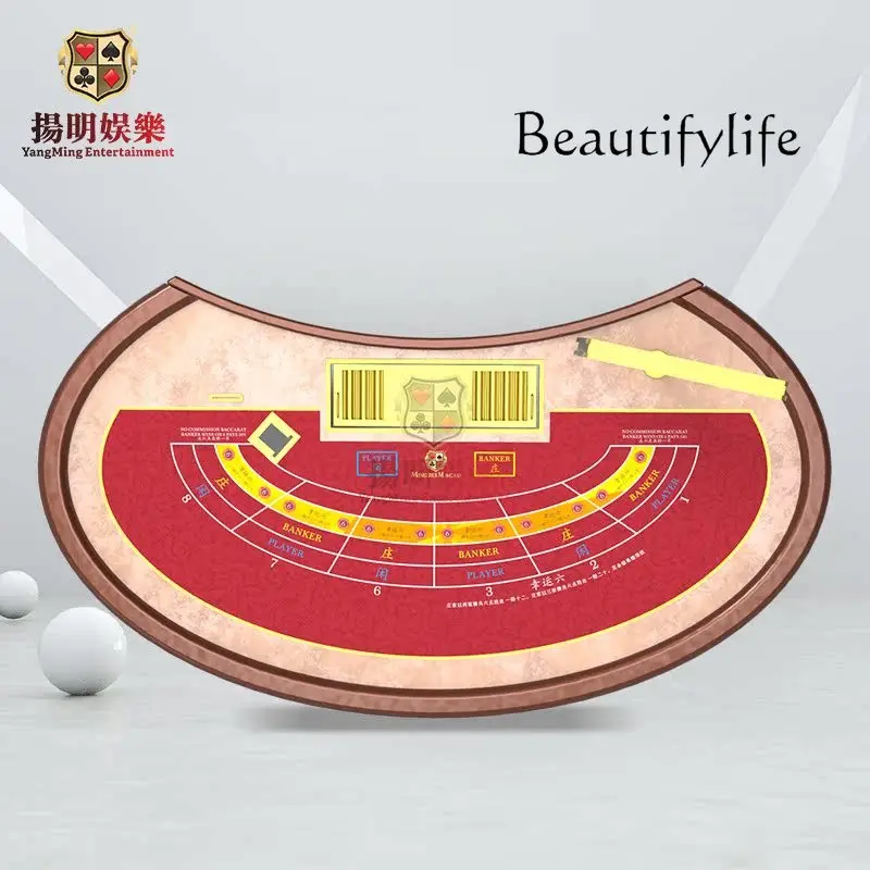 Baccarat Entertainment Luxury Lucky Six Table مخصص منصة ميدانية مفرش المائدة رقاقة لوحة مصنع مخصص