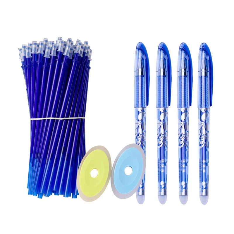 

0.5mm Erasable Gel Pen Set Black Blue Red Ink Refill Rod Kawaii Pens Washable Handle School Office Supplies Writing Stationery