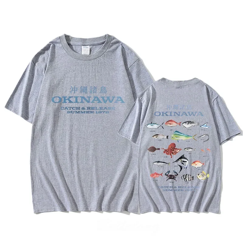 Camiseta gótica de manga de alta calidad, Sudaderas Vintage Okinawa, camiseta informal de verano, ropa estética