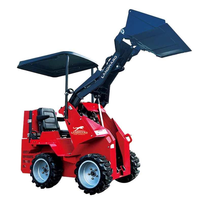 New EPA Euro 5 Mini Skid Steer Loader Ride-On Wheel Loader Europe Agricultural Mini Loader 15 HP S380R Skid Steer Loader Custom