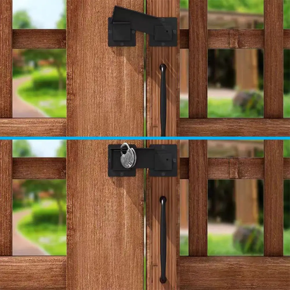 Heavy-Duty With Screws Flip Gate Latch Weather Resistant Anti-Rust Fence Latch Durable Sliding Gate Latch Sliding Open Door