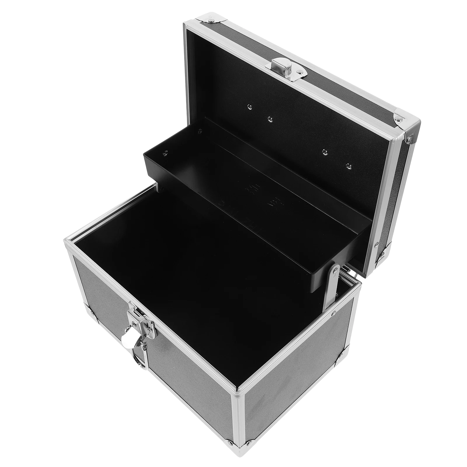 

Pedicure Kit Portable Tool Box Metal Storage Container High Capacity Organizer Screwdrivers Wrenches Drill Bits Tools